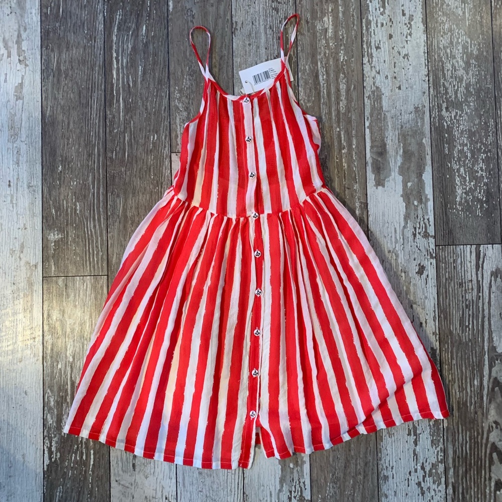 Noe and Zoe Red Stripe Girls sundress size 10 NWT